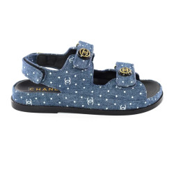 Chanel Sandals Jeans Blue
