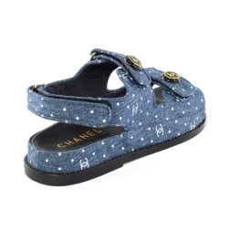 Chanel Sandals Jeans Blue