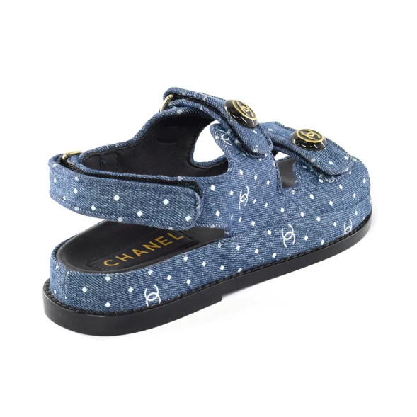 Женские босоножки Chanel Sandals Jeans Blue