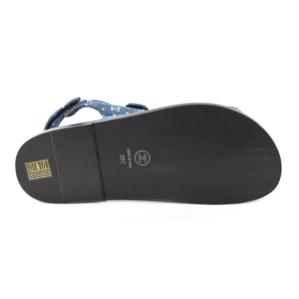 Женские босоножки Chanel Sandals Jeans Blue