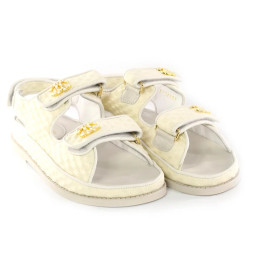 Chanel Sandals Jeans White