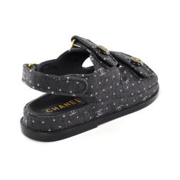 Chanel Sandals Jeans Black