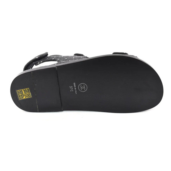 Женские босоножки Chanel Sandals Jeans Black