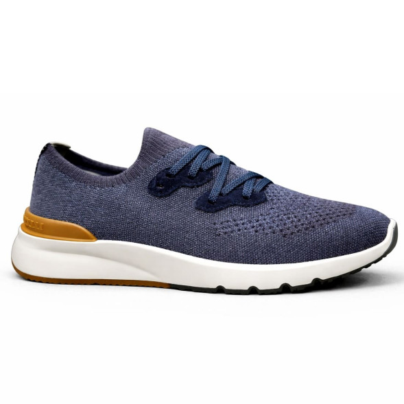 Мужские кроссовки Brunello Cucinelli Textile Run Navy