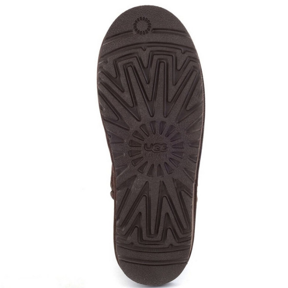 Женские мини угги на молнии Mini Zip Metallic Chocolate