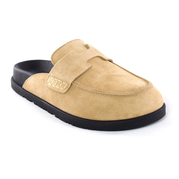 Женские тапочки Hermes Slippers Beige