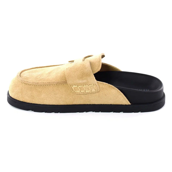 Женские тапочки Hermes Slippers Beige