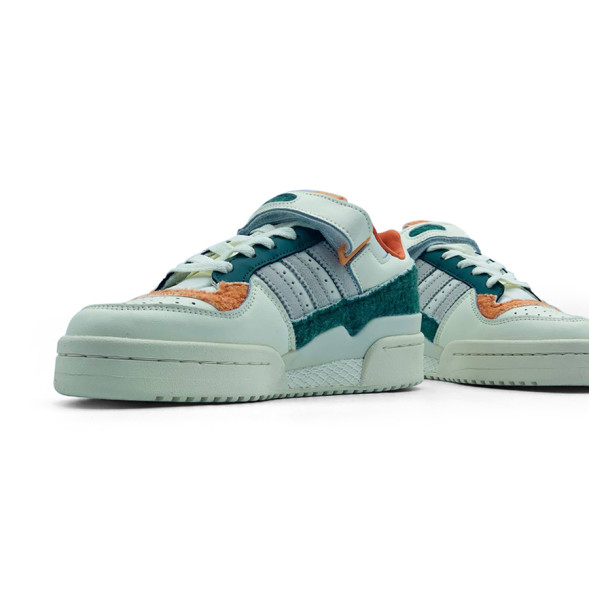Женские кроссовки Adidas Forum Low Fleece White Orange