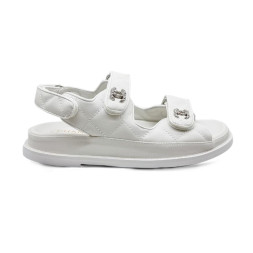 Chanel Sandals Leaher White