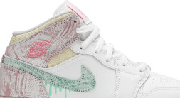 Женские кроссовки Nike Air Jordan 1 Mid SE GS 'Ice Cream'
