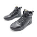 Мужские зимние кроссовки Armani Excahange Winter Leather Black Hight