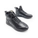 Мужские зимние кроссовки Armani Excahange Winter Leather Black Hight