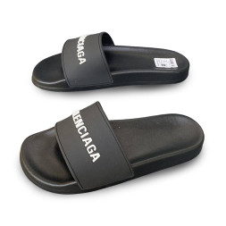 Balenciaga Slipers Man White Monogram