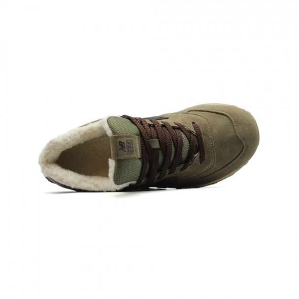 Женские зимние кроссовки New Balance 574 Khaki