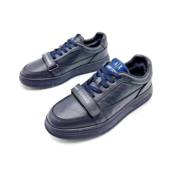 Мужские кроссовки Armani Excahnge Winter Leather Navy