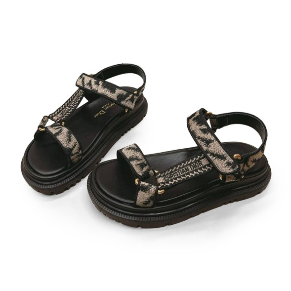 Женские сандалии Dior Sandals Black/Leo