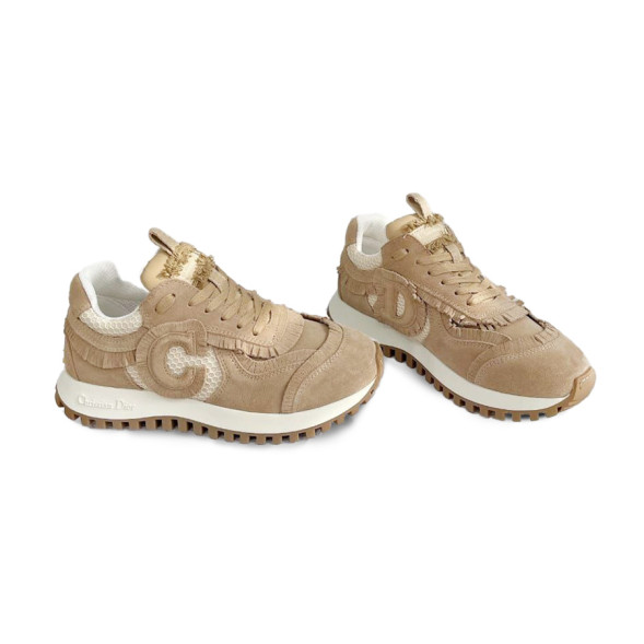 Женские кроссовки C'est Dior Suede Calfskin/Mesh Beige