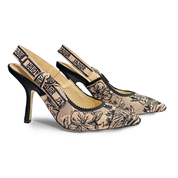 Женские туфли Dior Jadior Toile De Jouy Black/Beige