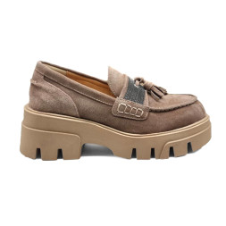 Brunello Cucinelli Loafers Suede Woman Beige