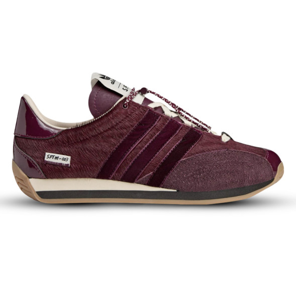 Унисекс кроссовки Adidas Originals Country OG x SFTM Pony Hair Pack Maroon